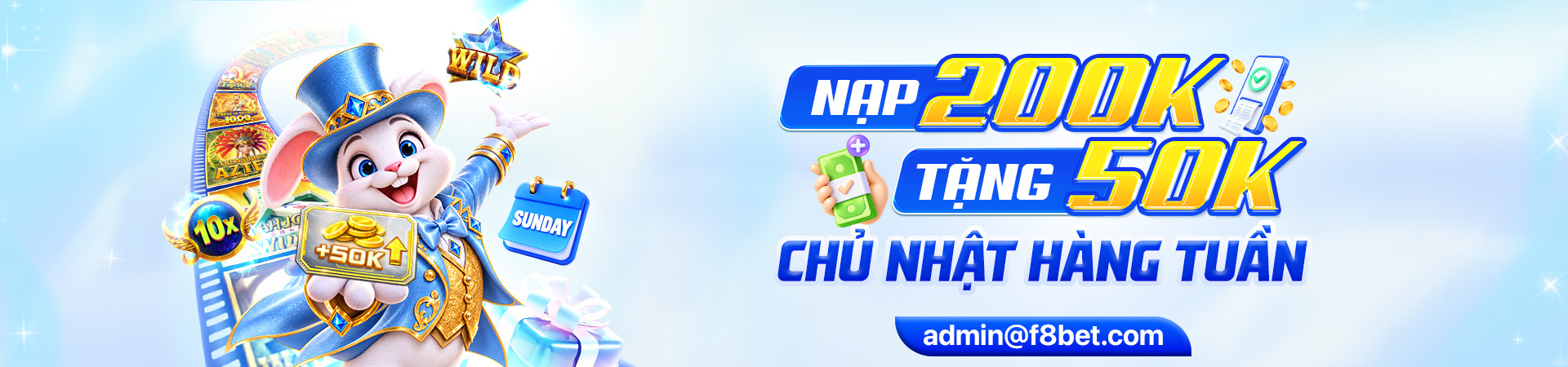 f8bet banner sự kiện thỏ ngọc may mắn